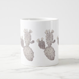 Caneca De Café Grande Cactus Art