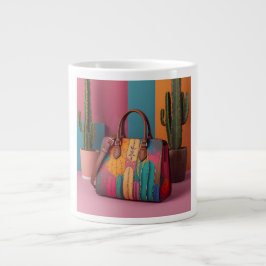 Caneca De Café Grande Cactus-Based Vegan Leather Supple Texture