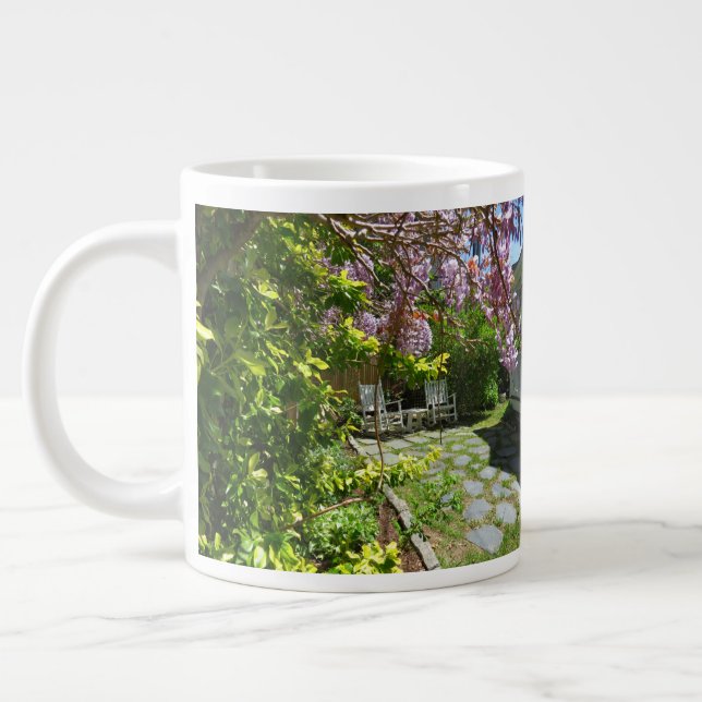 Caneca De Café Grande Cadeias de Wisteria e Rocking - Vineyard de Martha (Esquerda)