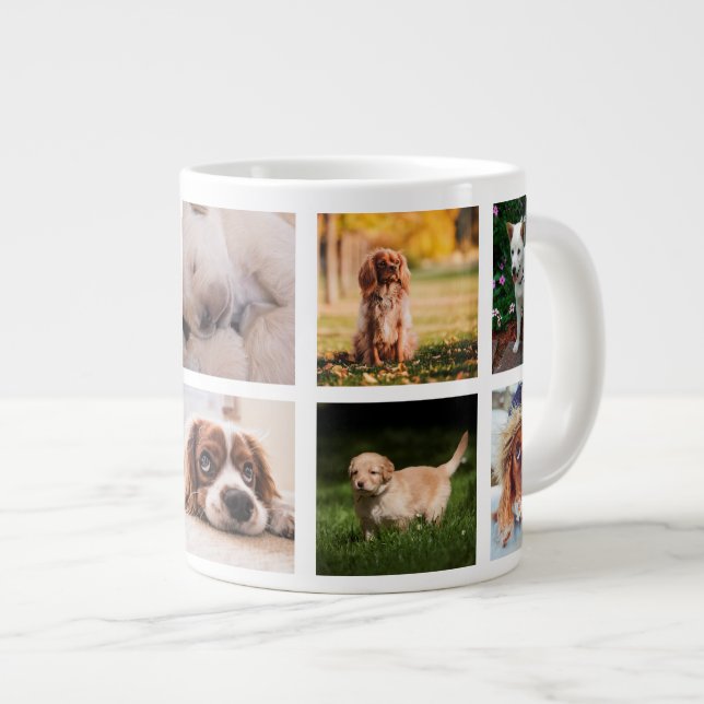 Caneca De Café Grande Cães Cães Instagram Fotos (Frente Esquerda)