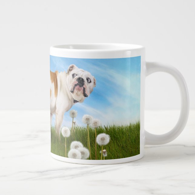 Caneca De Café Grande Cães com Dandelion (Direita)