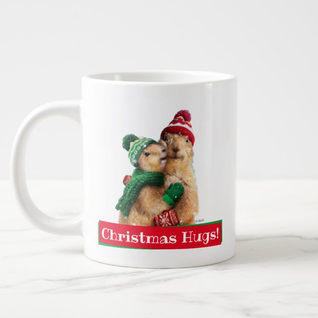 Caneca De Café Grande Cães de Natal (Esquerda)