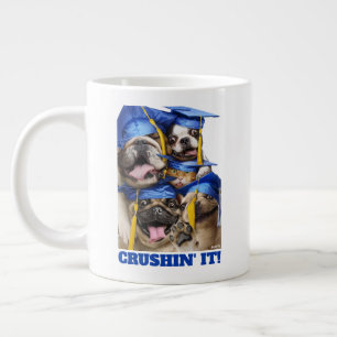 Caneca De Café Grande Cães e Gatos Formandos em Cabine de Fotos