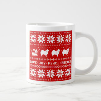 Caneca De Café Grande Cães esquimós americanos adoram alegria de alegria