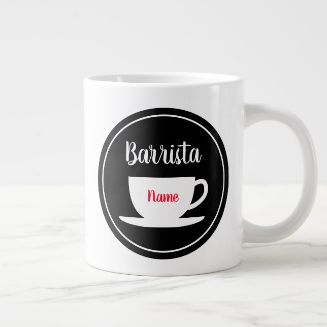 Caneca De Café Grande Café Barrista - caneca jumbo personalizada (Direita)
