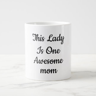 Caneca De Café Grande Café com Rótulo Elegante "Uma Mãe Incrível"