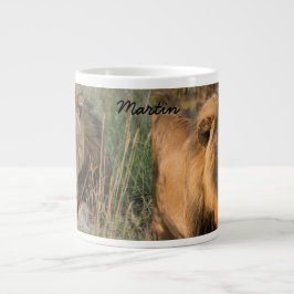 Caneca De Café Grande Café da Manhã LION Antes de Personalizar Nome