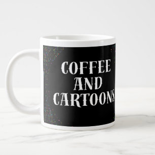 Caneca De Café Grande Café e Desenhos Animados