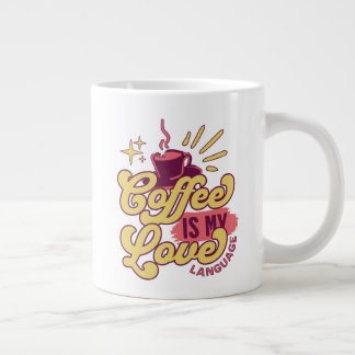 Caneca De Café Grande Café é minha linguagem de AMOR