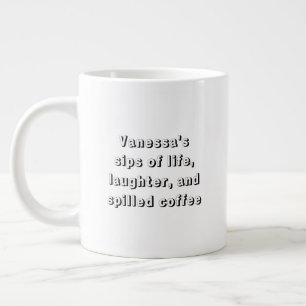 Caneca De Café Grande Café Engraçado dizendo com Mug de Personalização