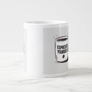 Caneca De Café Grande Café Engraçado Mug - Cota "Espresso Você Mesmo" - 