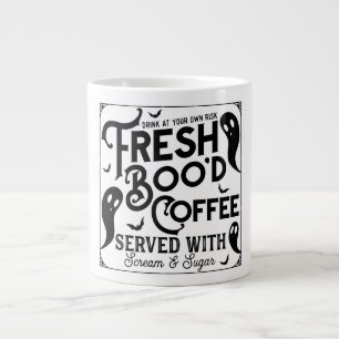 Caneca De Café Grande Café fresco servido com Gritar e açúcar