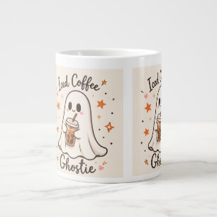 Caneca De Café Grande Café Gelado Fantasminha - Halloween Fofo