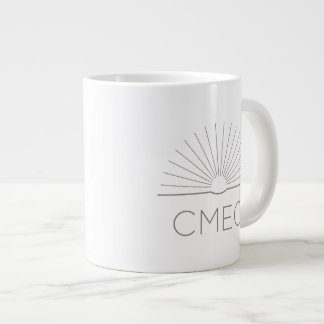 Caneca De Café Grande Café Jumbo CMEC Mug - 20 oz, branco com cinza