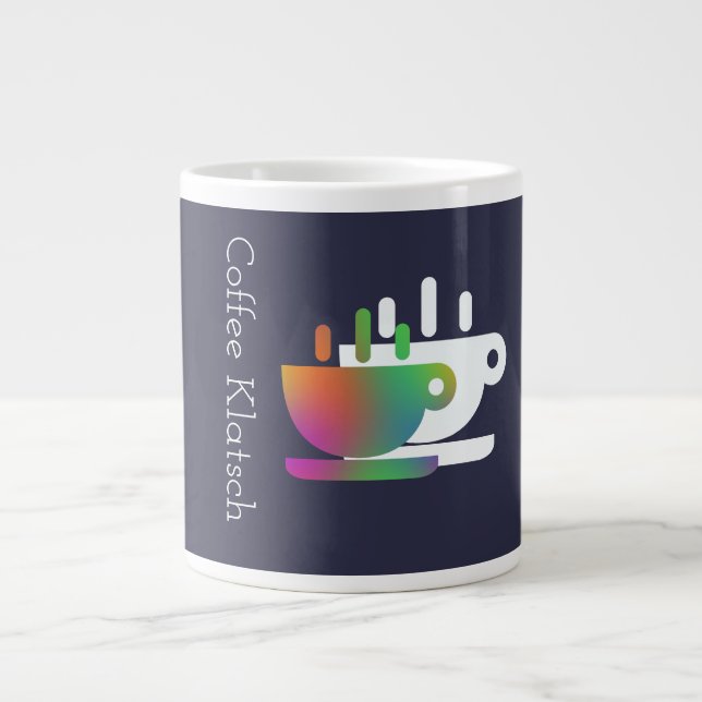 Caneca De Café Grande Café Klatsch Marinho Azul (Frente)