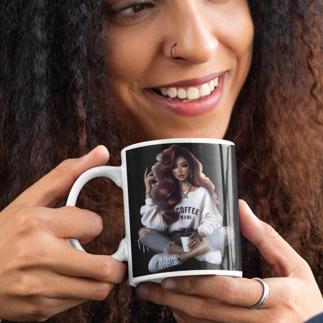 Caneca De Café Grande Café Mama (Criador carregado)