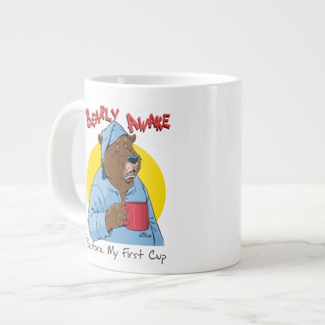Caneca De Café Grande Café Novidade Do Urso Sonoro (Frente Esquerda)