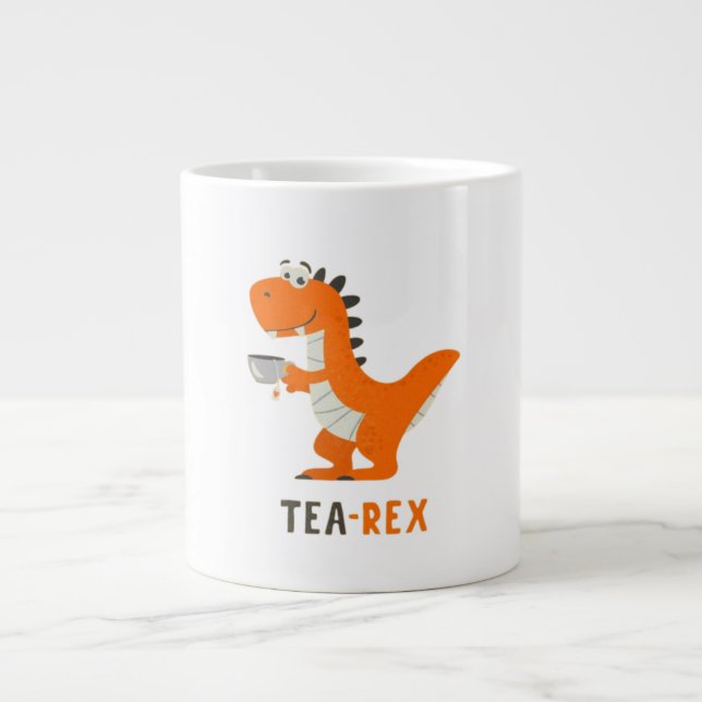 Caneca De Café Grande Café Tea-Rex (Frente)