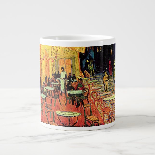 Caneca De Café Grande Café Terrace à noite por Vincent van Gogh (Frente)