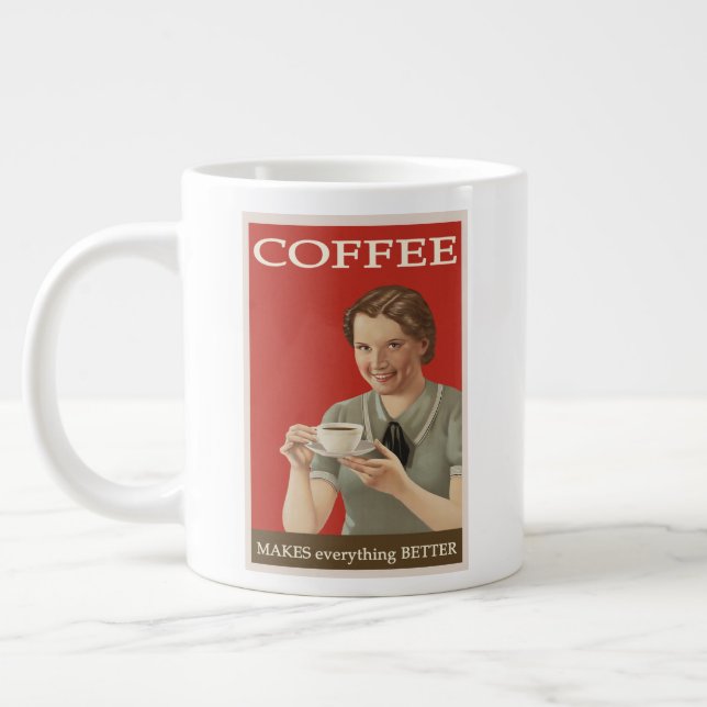 Caneca De Café Grande café torna TUDO melhor (Esquerda)