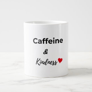 Caneca De Café Grande Caffeine and kindness coffee lover