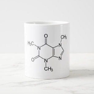 Caneca De Café Grande Caffeine Molecule Chemistry Átomos de café