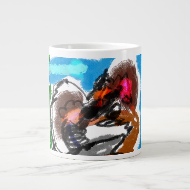 Caneca De Café Grande Caixa de Manutenção de Madeira Jewelry (Frente)