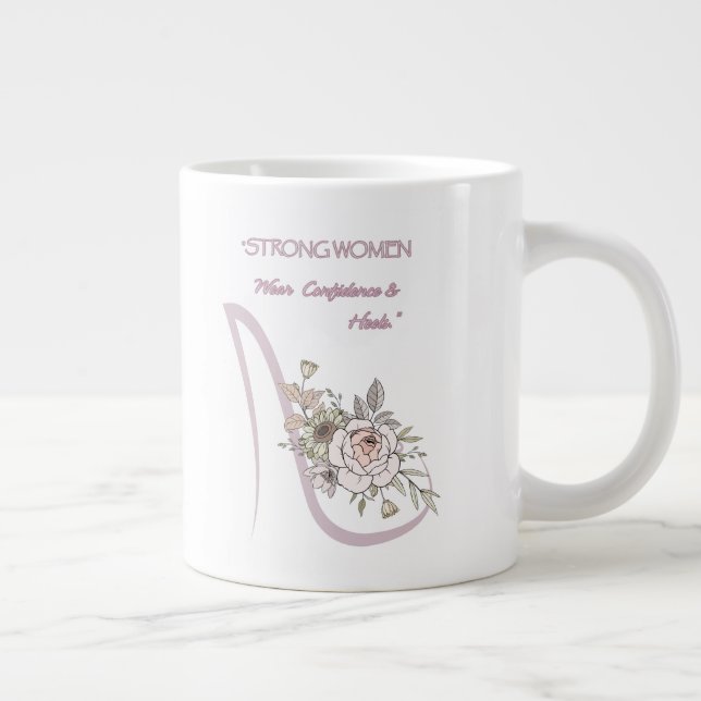 Caneca De Café Grande calçado, estilo, caneca, mulheres com pele (Direita)