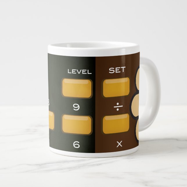 Caneca De Café Grande Calculadora Professor (Frente Esquerda)