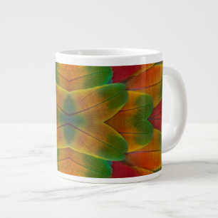 Caneca De Café Grande caleidoscópio de penas de arara