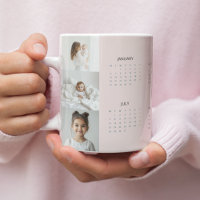 Calendário Pink de Pastel Personalizado 2025 com T