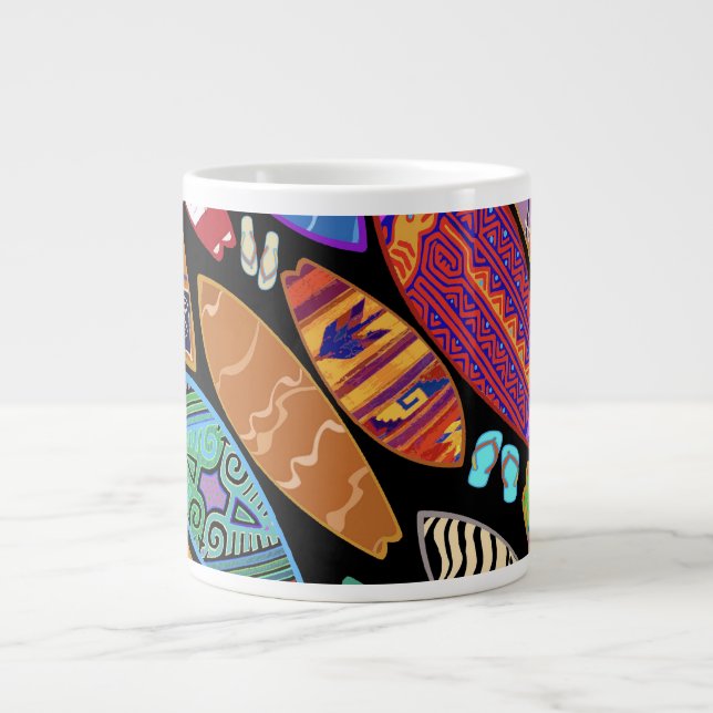 Caneca De Café Grande California Coast Surfboards  (Frente)