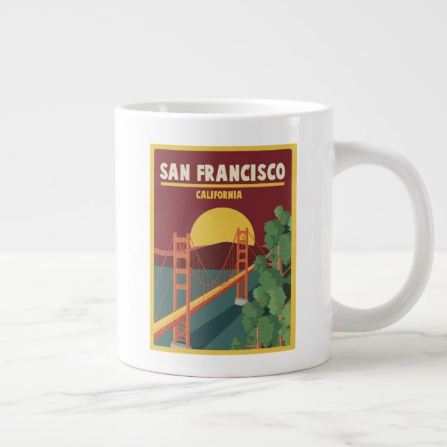 Caneca De Café Grande Califórnia| São Francisco (Direita)