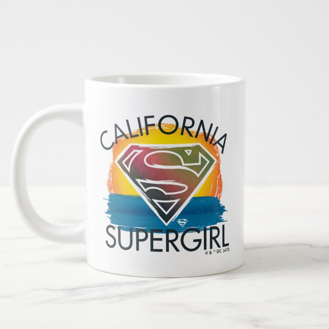 Caneca De Café Grande California Supergirl Sunset Graphic (Esquerda)