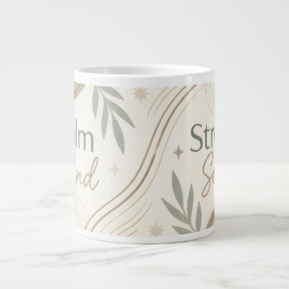 Caneca De Café Grande Calm Mind Strong Soul Mug | Aesthetic Coffee Mug f