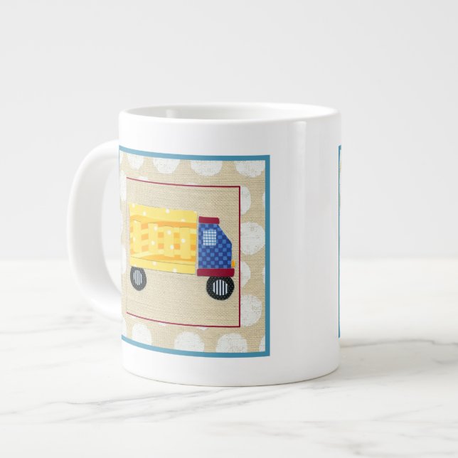 Caneca De Café Grande Caminhão de Bomba Infantil de Chariklia Zarris (Frente Esquerda)