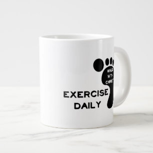 Caneca De Café Grande Caminhe com o Cristo