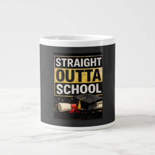 Caneca De Café Grande Camisa de Formatura Straight Outta School