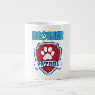 Caneca De Café Grande Camisa de patrulha do irmão - Cachorro Mãe Pai E