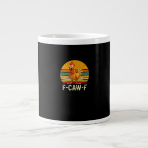 Caneca De Café Grande Camisas Engraçadas de Frango F-Caw-F Frango Vinta