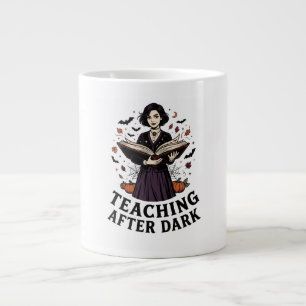 Caneca De Café Grande Camiseta de Professor Vampiro de Halloween