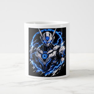 Caneca De Café Grande 🔷 Camiseta de Robô Futurista NEX