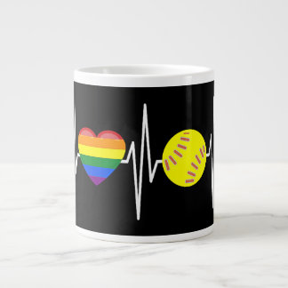 Caneca De Café Grande Camiseta de Softbol Gay Camisa de Jogador de Softb
