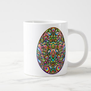 Caneca De Café Grande Camiseta Orgânica Infantil com Desenho Psicodélico