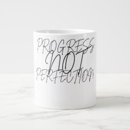 Caneca De Café Grande Camiseta Progresso Não Perfeição