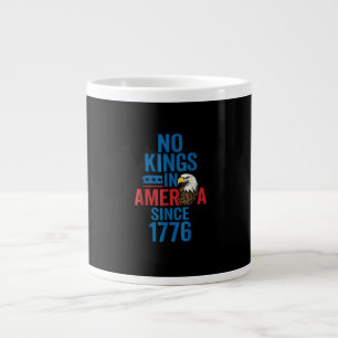 Caneca De Café Grande Camiseta Sem Reis Na América Desde 1776 Homens Sem