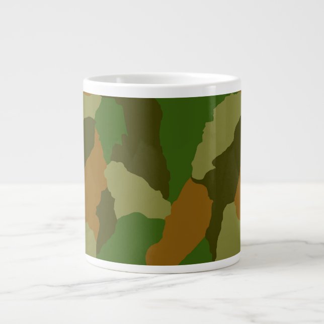Caneca De Café Grande Cammo, camoflauge, Hunter odee, exército, (Frente)