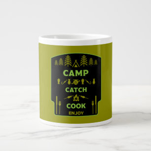 Caneca De Café Grande Camp E Viagem De Pesca