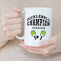 Campeão de Pickleball Nome Personalizado Inicial P