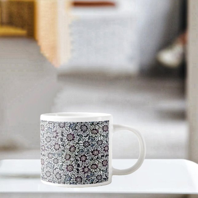 Caneca De Café Grande Campo De Visitas (Enjoy your hot beverage, in this lovely, Field Of Daisies Jumbo Coffee Mug!)